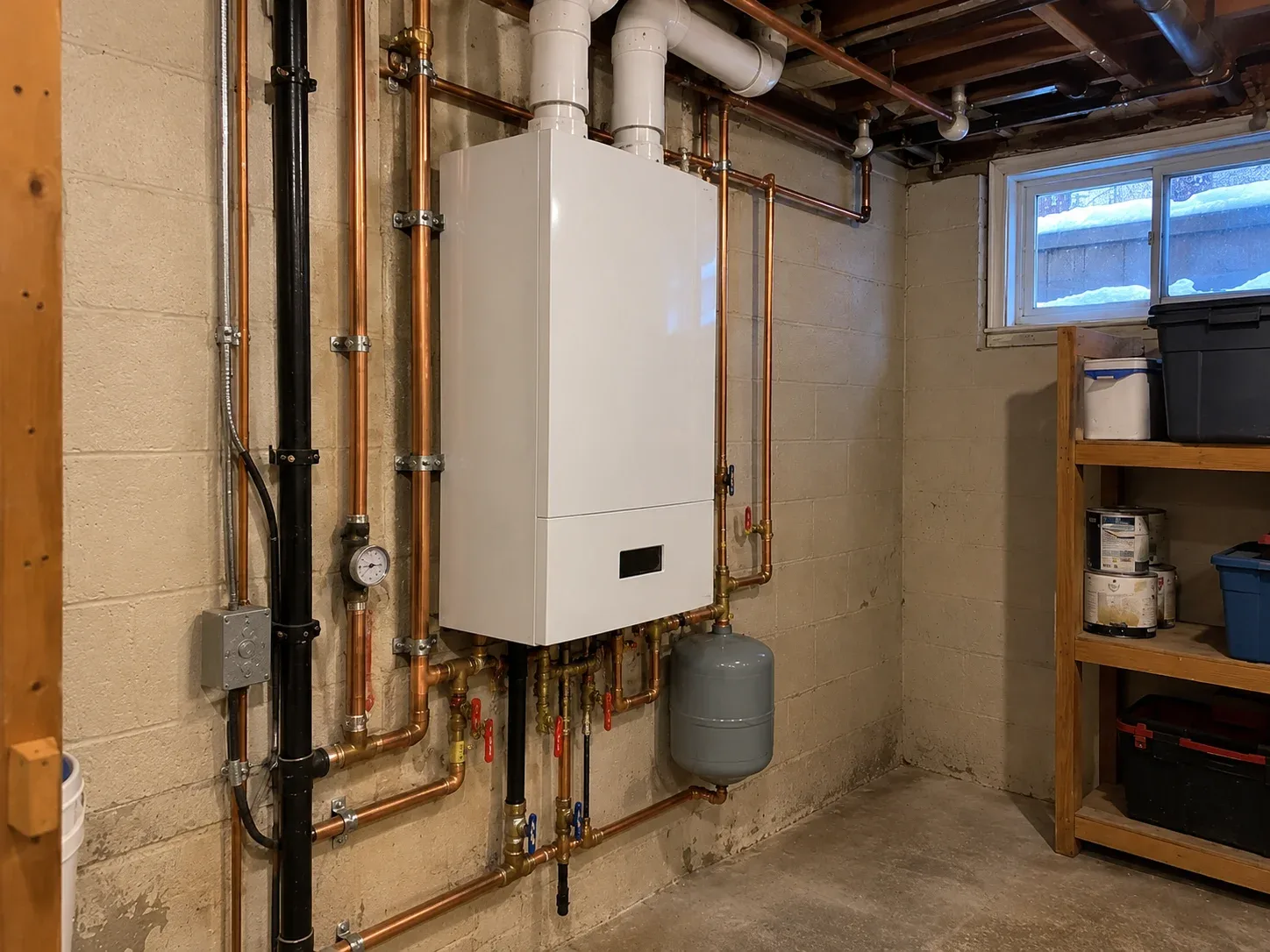 Boiler replacement Hamilton — new boiler in place of an 18-year-old unit